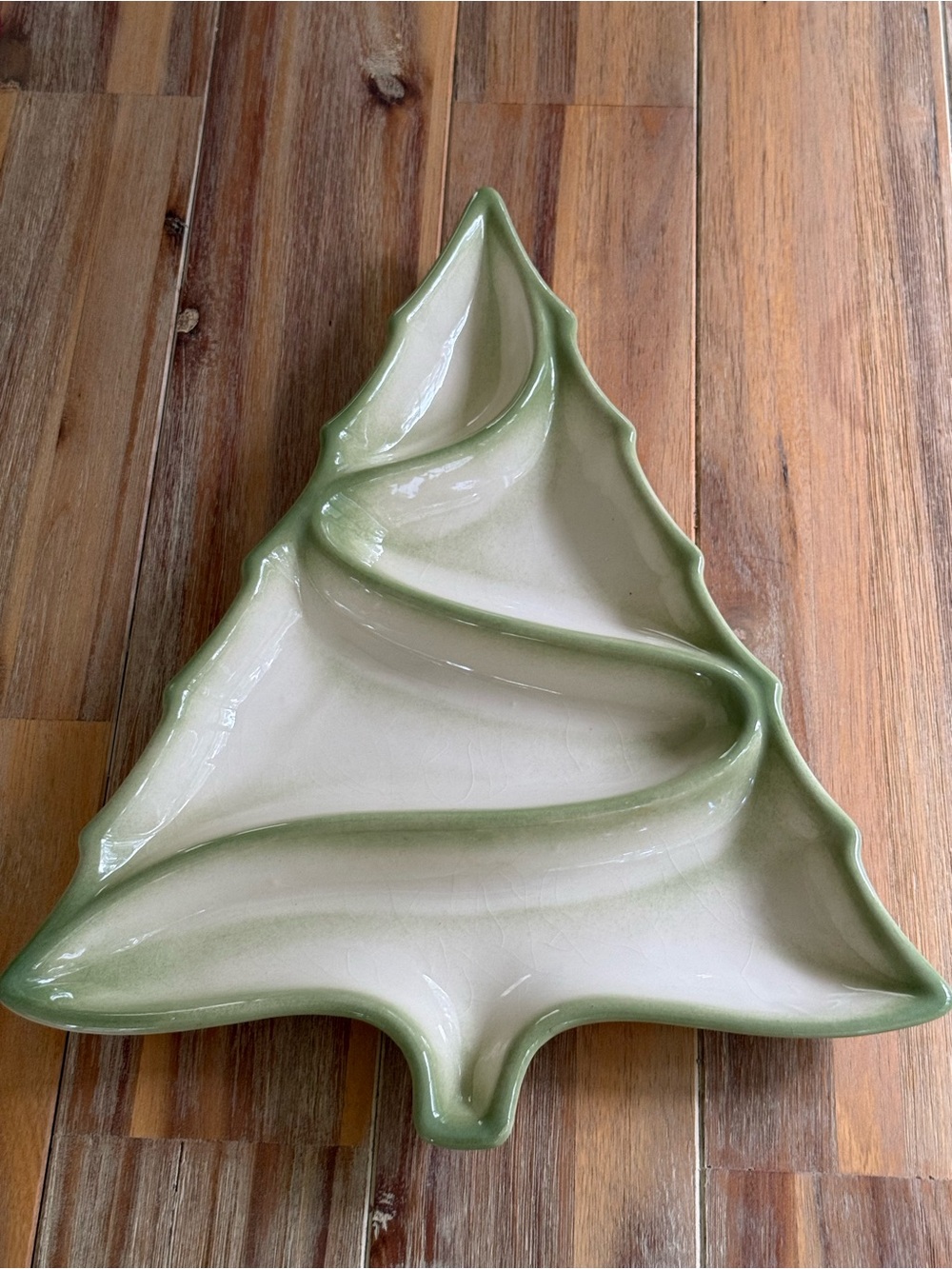 Vintage 70’s Hand Glazed Ceramic Christmas Tree Platter